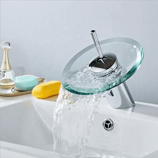 Waterfall Bathroom Faucet — Elevated Cascade Spout
